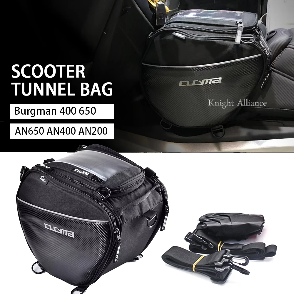 

For Suzuki Skywave 200 Burgman 400 650 AN650 AN400 AN200 Motorcycle Scooter Tunnel Bag Waterproof Fuel Tank Bag Gas Tank Bags