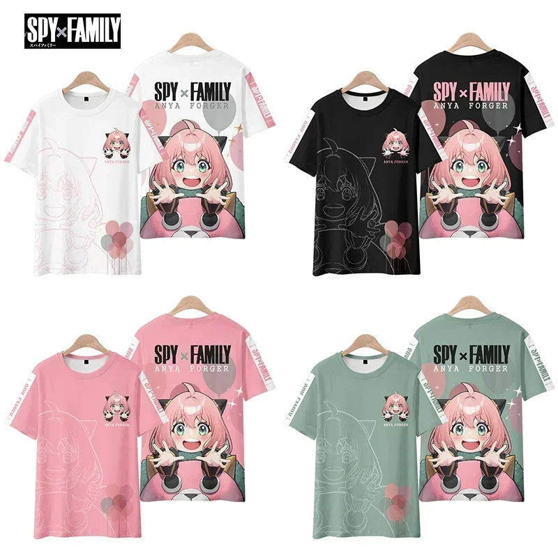 

Spy X Family 3D printed T-shirt, Harajuku Kawaii girl Anya Boys anime character cosplay, extra large T-shirt, children's gift