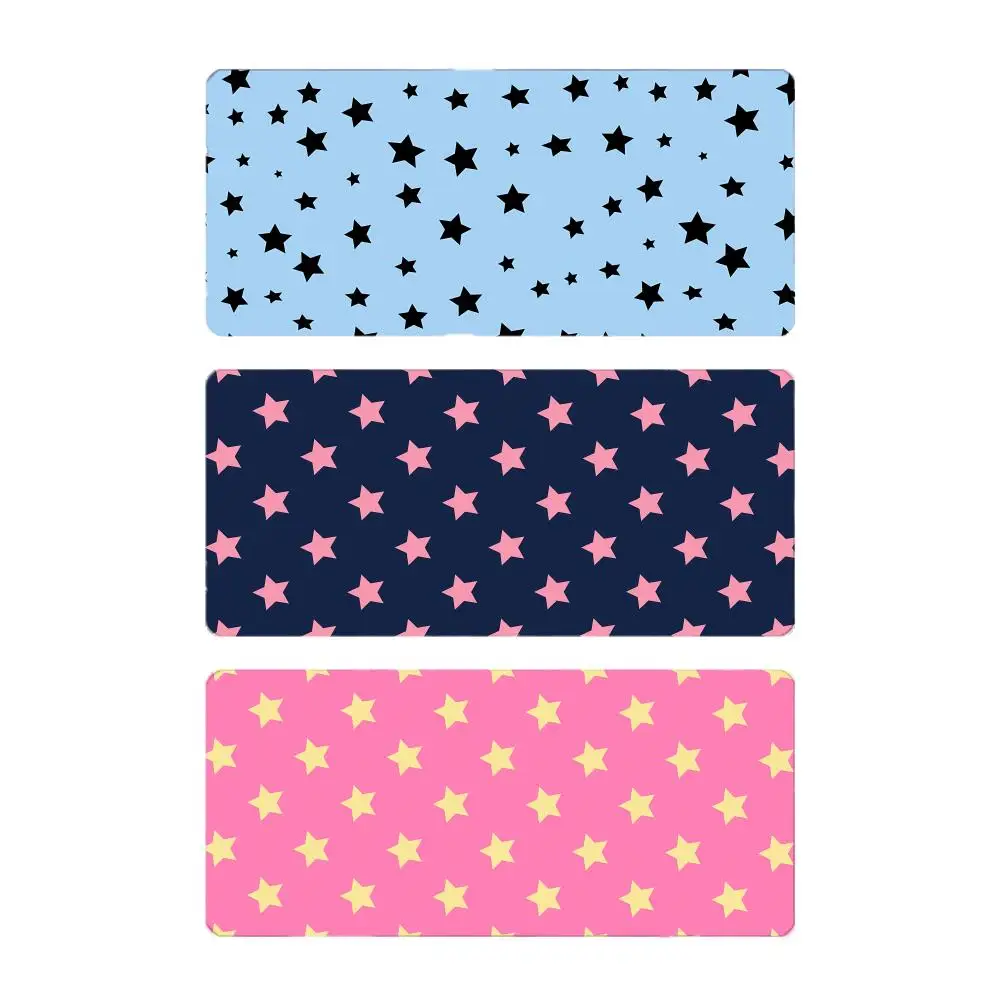 Fresh Vital Simple Colorful Five-Pointed Star Mouse Pad Mousepad Large Gaming LockEdge Thickened PC Table Desk Mat
