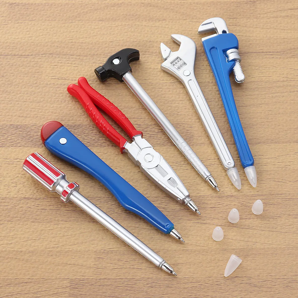6Pcs Ballpoint Pen Creative Tool Shape for Home School Office Plastic Sign Ballpoint Pen Beautiful Design