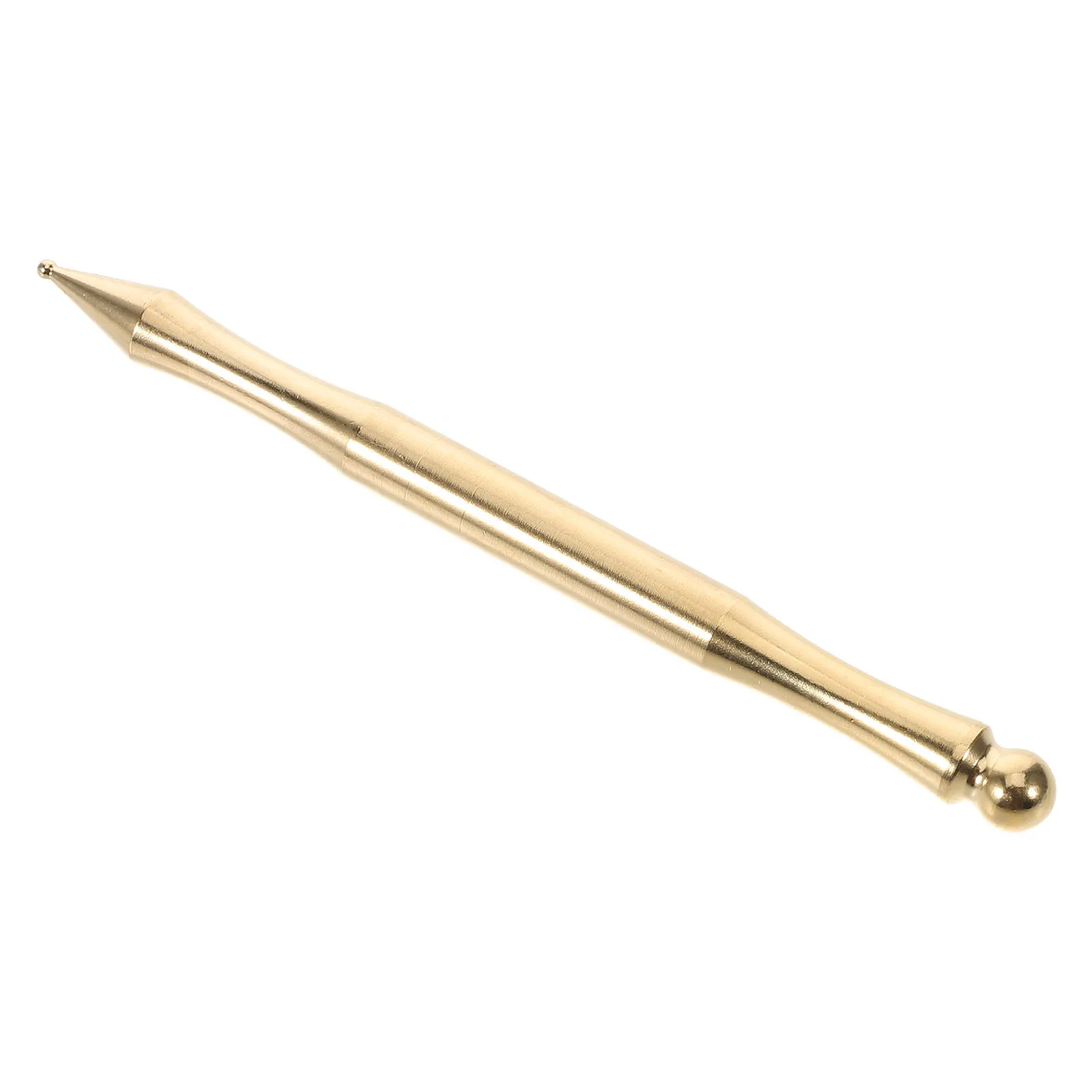 

Copper Acupressure Massage Tool Durable Rust-Resistant Metal Stick For Facial Eye Foot Reflexology Spring Tip Point Probe Pen