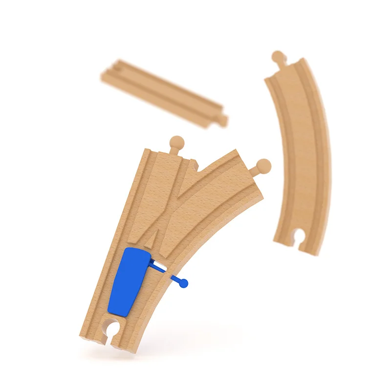 Kinds Of Wooden Track Accessories Beech Wood Railway Train Track Connector Toys Fit Biro All Brands Wooden Tracks Lights Toys