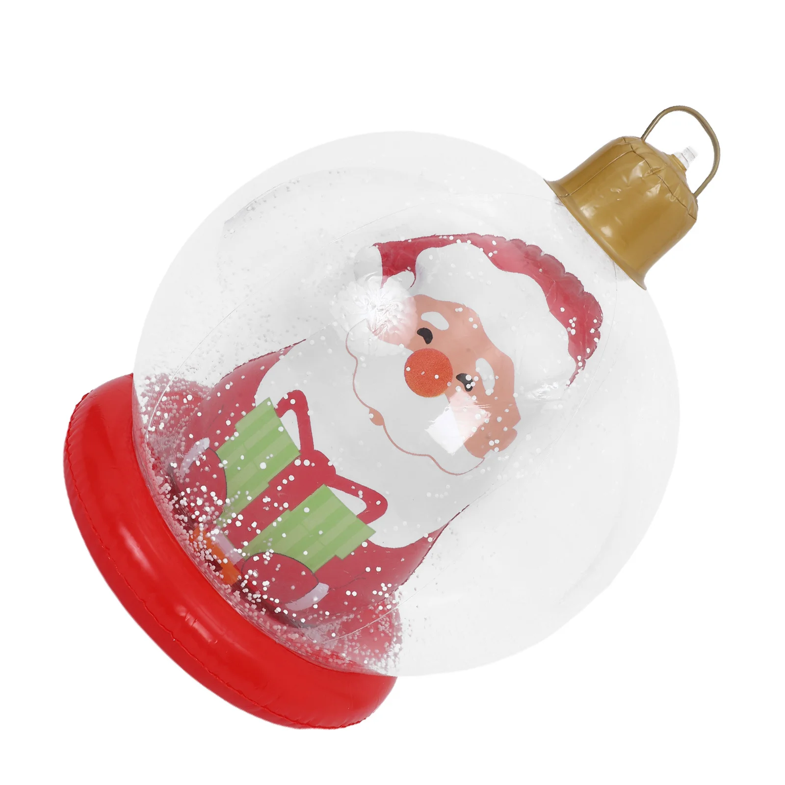 

23.6 Giant Inflatable Christmas Ball Light Up Outdoor Blow Up Bauble Stable Base Holiday Yard Decor PVC Inflatable Ornament