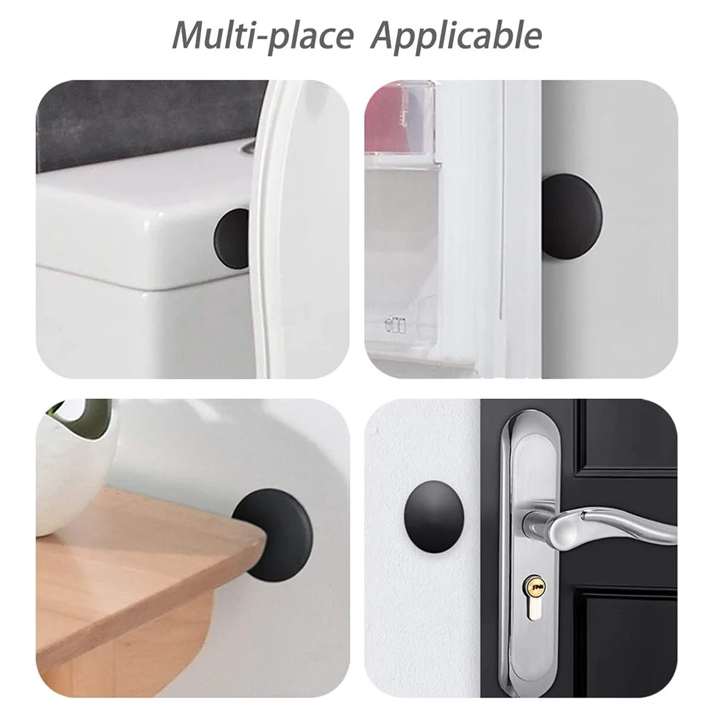 10 قطع من سدادات مقبض الباب على الحائط، واقي مصد من السيليكون ذاتي اللصق لبيئة هادئة، لا حاجة إلى حفر #1
