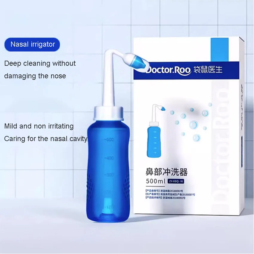 Frasco Irrigador Nasal Automático para Adultos e Crianças, Uso Doméstico, Fisiológico, Salino