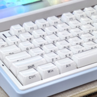 Korean Jelly White Keycap 113Keys Russian English Keycap Pc Oem For Aula F75/F99 Diy Mechanical Keyboard Crystal Hangul Keycap