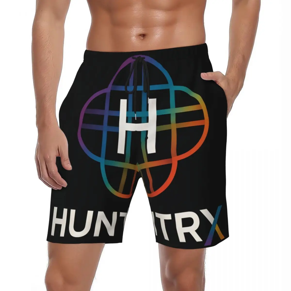 

Шорты Huntrix Demon Hunters, летние повседневные шорты для доски, мужские спортивные плавки с удобным узором