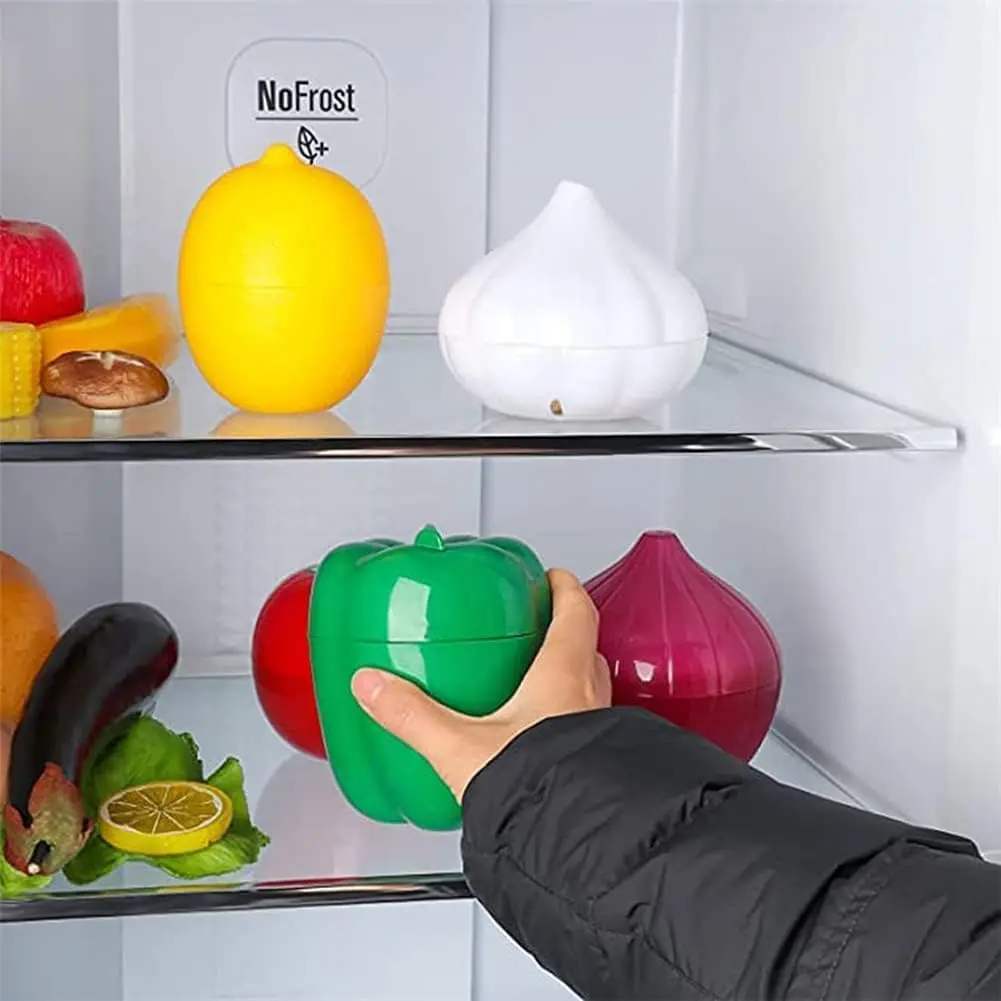 Vegetable Crisper (Onion, Tomato, Lemon, Green Pepper) Storage Fruit Box Sealed Box Set Lunch Box Kitchen Refrigerator Storage C image 5