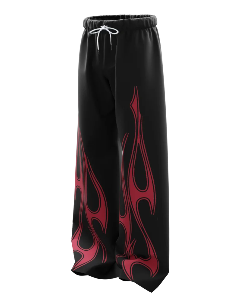 New Dark Dark-patterned Gothic Men's High-quality Black Trousers, New Loose Oversized Sportswear for Running and Fitness Bottoms