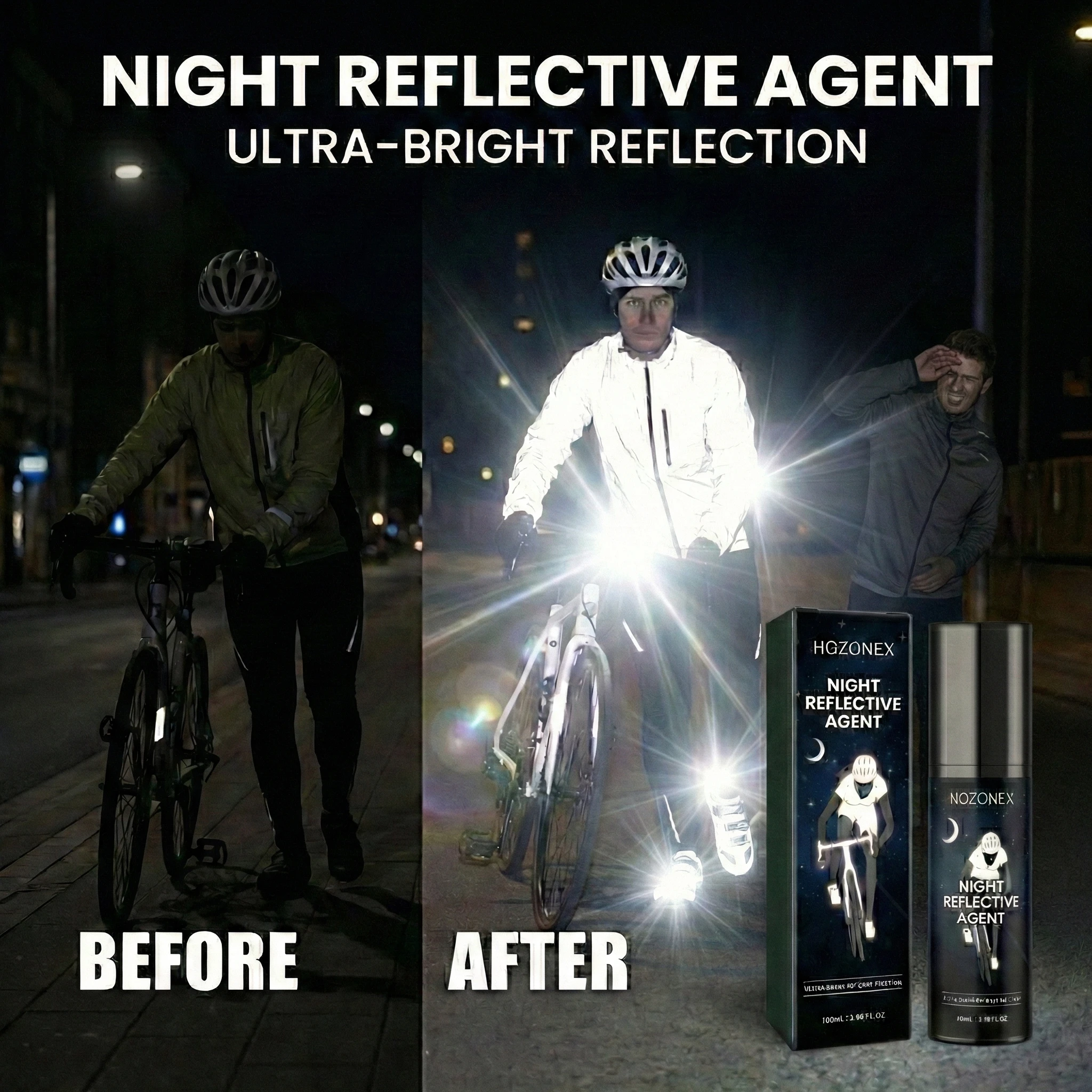

Night reflective spray riding and walking full scene safety spray children adult wheel shoes plastic clothes are applicable