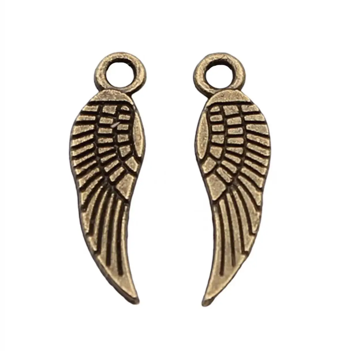

50pcs 19mm Zinc Alloy metal wings design pendants for jewelry findings HW3532