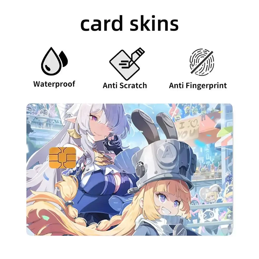velina Game Zenless Zone Zero 4pcs 1Set Funny Shell On Off Ultra Thin No Fade Sticker Skin Cover Film For Debit Credit Card