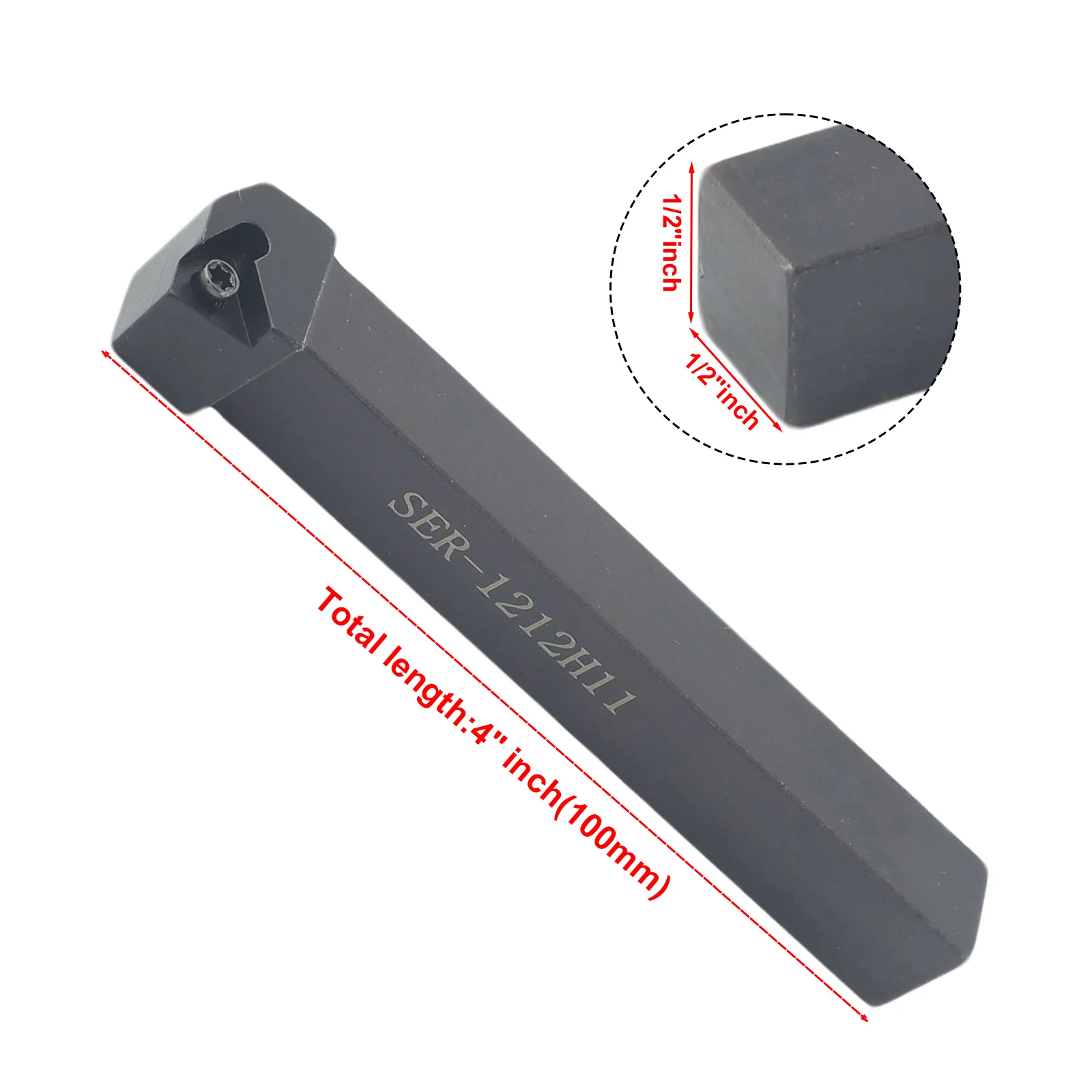 

High Performance SER 1212H11 12mm CNC Lathe External Threading Turning Tool+10pcs 11ER AG60 for Superior Results