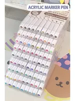 Languo-Juego de rotuladores acrílicos con pincel suave, 45-171 colores, bricolaje, dibujado a mano, pintura de Graffiti para estudiantes, bolígrafos de pintura acrílica artística