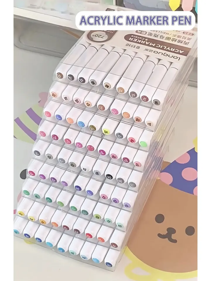Languo 45-171 Colors Soft Brush Acrylic Marker Pen Set,DIY Hand