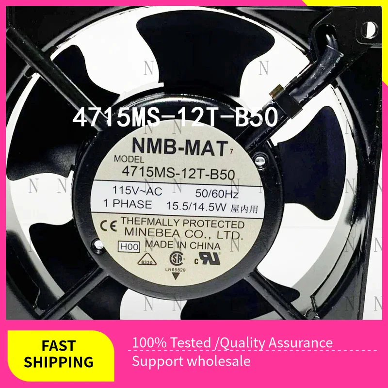 

YJJ FOR NMB Axial flow Fan Boxed 4715MS-12T-B50 14.5W 115VAC Industrial control fan