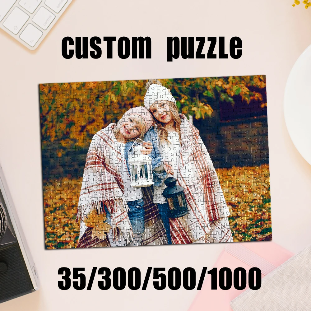 35/300/500/1000 Stück personalisiertes Familienpuzzle mit individuellem Foto, personalisiertes Puzzle-Erinnerungsstück für besondere Anlässe, Raumdekoration