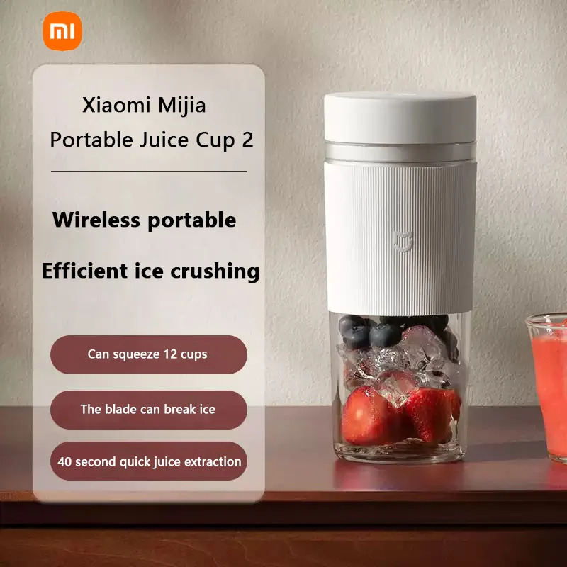 Xiaomi Mijia Mini Portable Blender 2 Electric Juicer Orange Juice Machine Kitchen Food Processing Machine Juicer Home