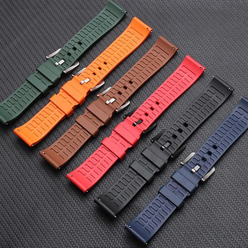 Silicone Watchband for Rolex Water Ghost 18mm 19mm 20mm 21mm 22mm 24mm Watrproof Strap Watch Accessories Rubber Bracelet