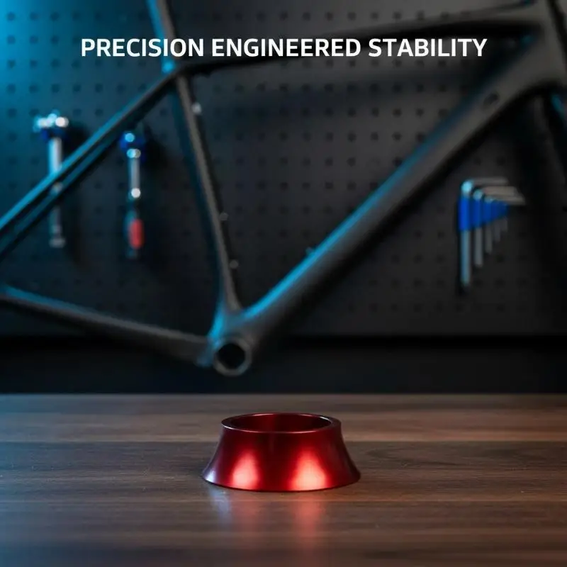 Fahrrad-Headsets Konische Unterlegscheiben CNC-gefräste Aluminiumlegierung Rostfreie Vorbau-Abstandshalter für Rennräder Fahrrad-Modifikation – Detail 4