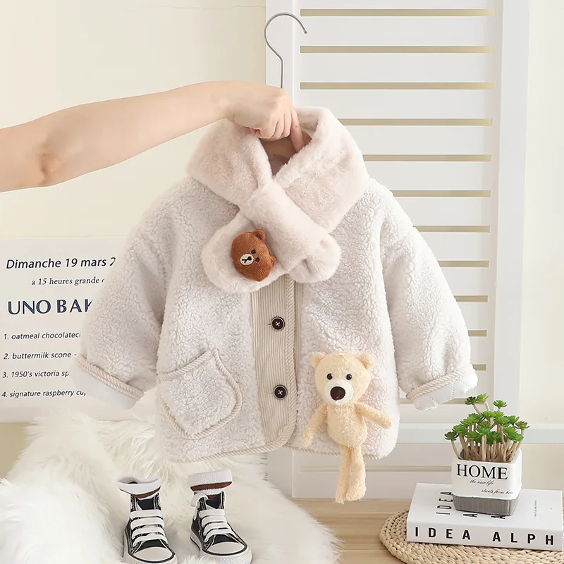 

Boys Warm Coats Winter Children Thick Velvet Jackets For Baby Girls Clothes Kids Down Parkas Outerwear Costume Outdoors Tops 5Y