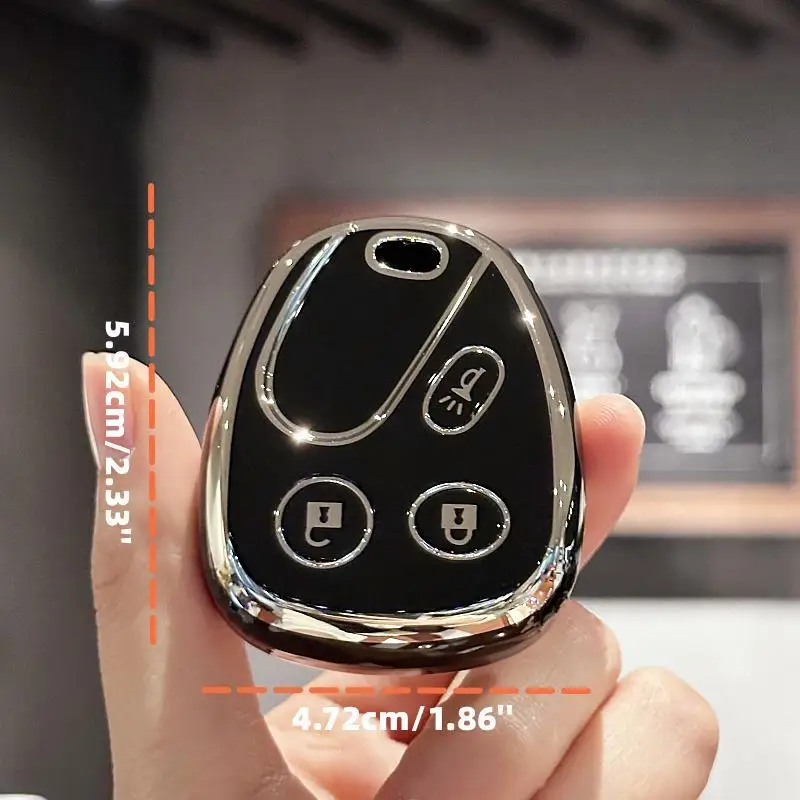 Key Fob Cover for LHJ011  for 2003 2004 2005 2006 Chevy Tahoe Suburban Silverado Avalanche Equinox SSR Keyring Car Keychain