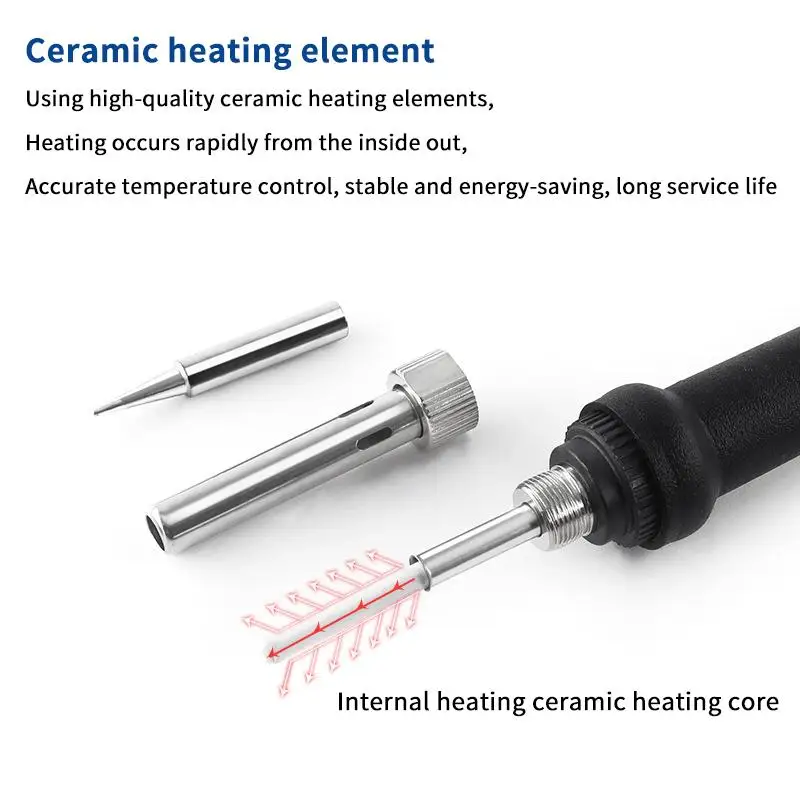 New Adjustable Temperature Electric Soldering Iron 110V(US Plug) /220V(EU Plug) 60W Soldering Iron Welding Solder Repair Tool view 4