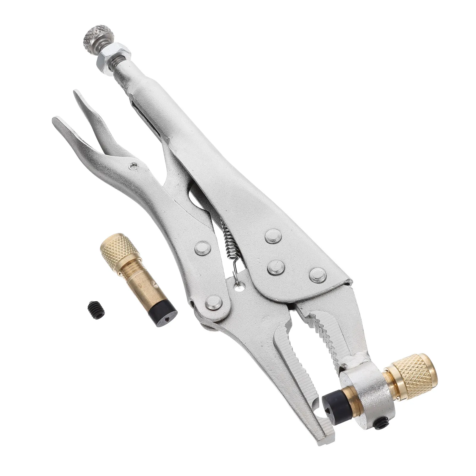 Hvac Refrigerant Recovery Tool 1 4 Air Conditioner Tube Locking Pliers Spare Brass Needle Tips Refrigeration Tube Piercing