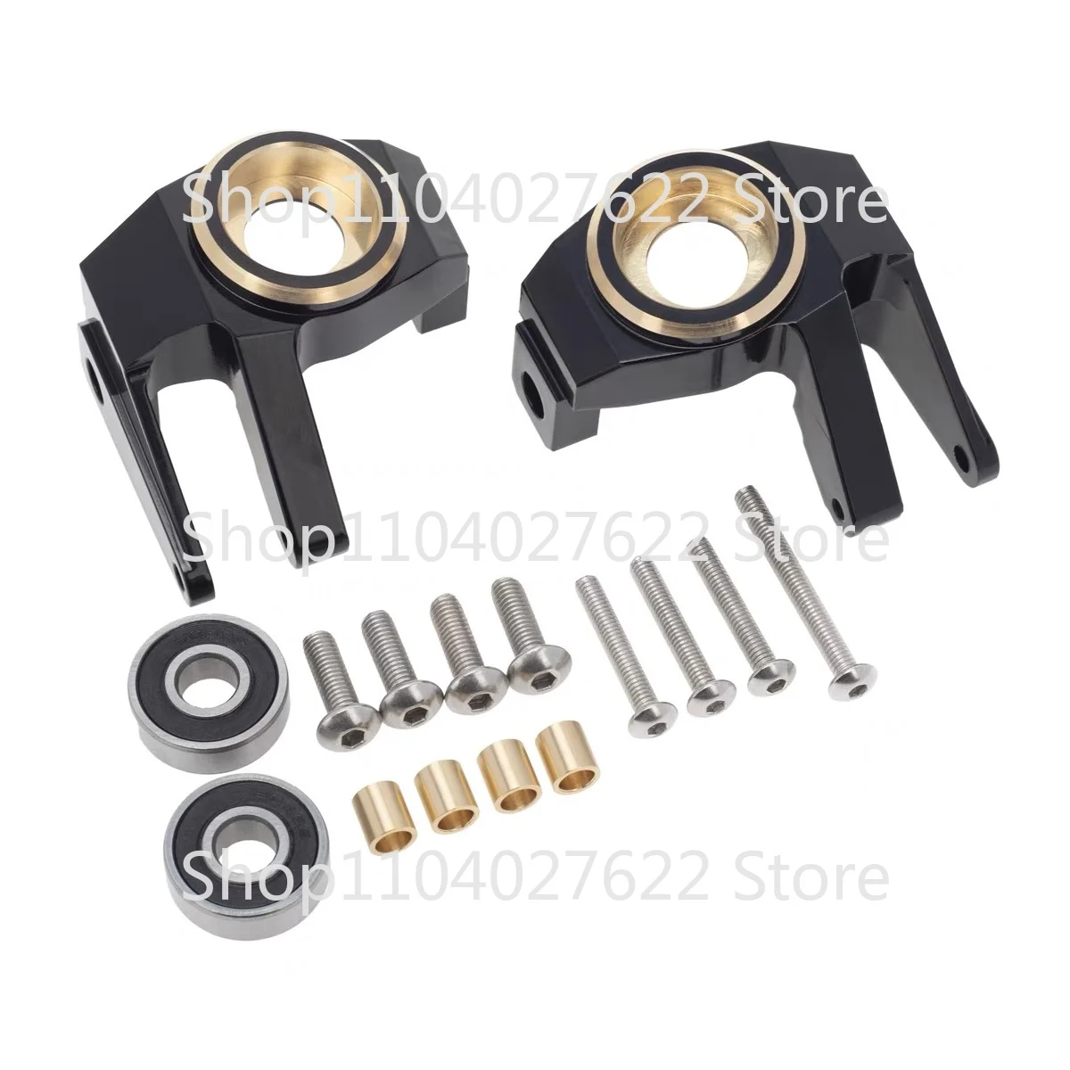 For AXIAL 1/6 SCX6  JLU 4WD Brass C-seat Steering Cup Black Gold Enlarged Bearing Upgrades Parts Accessories