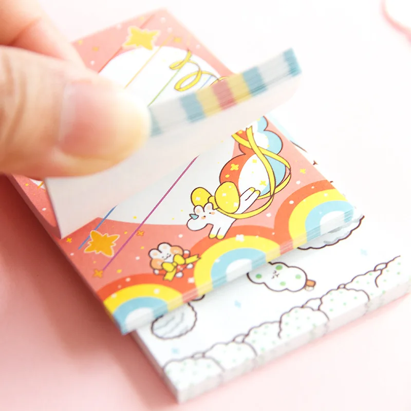 30 Sheets Animal Sticky Notes Cute Cartoon Self-stick Memo Note Memo Pad For School Classroom Office Notebook