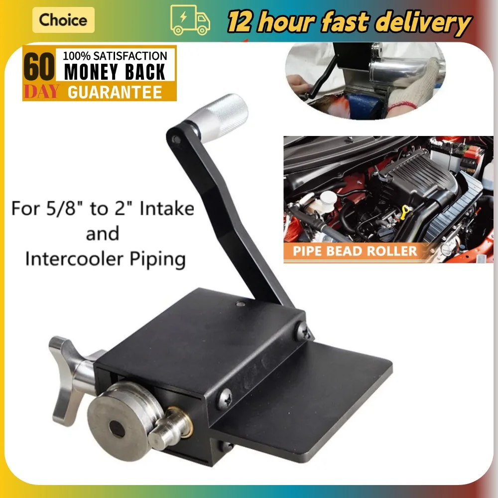

Tubing Beader Tool Manual Bead Roller Intake and Intercooler Piping Crimping Tool Fit 5/8" or Larger ID Tubes Aluminum