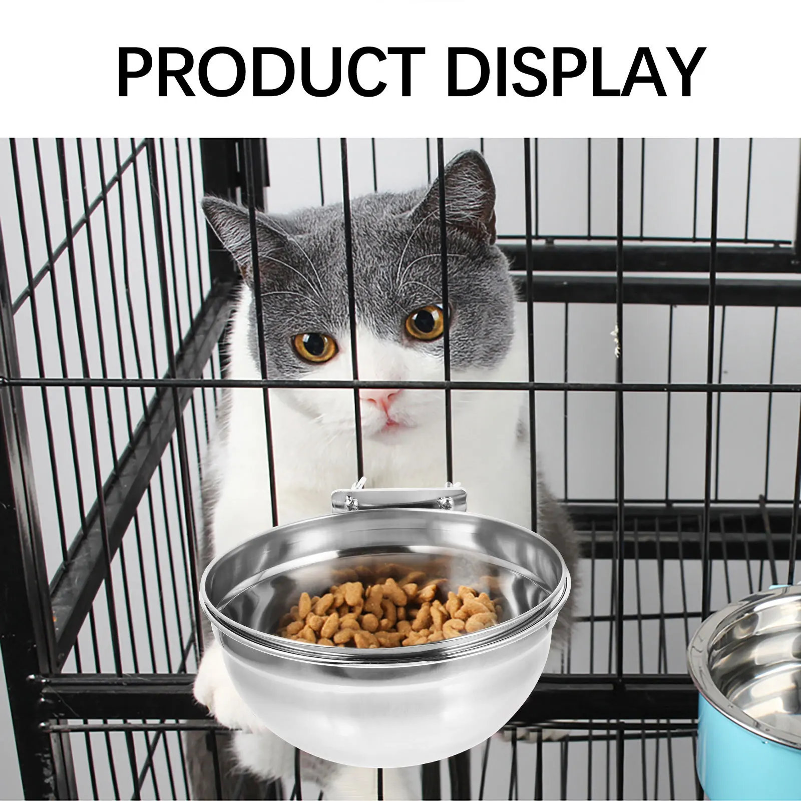 

Large Capacity Cage Water Food Feeder Cage Food Pet Water For Dog Cat Dog Crate Hanging Bowl Durable Crate Bowl