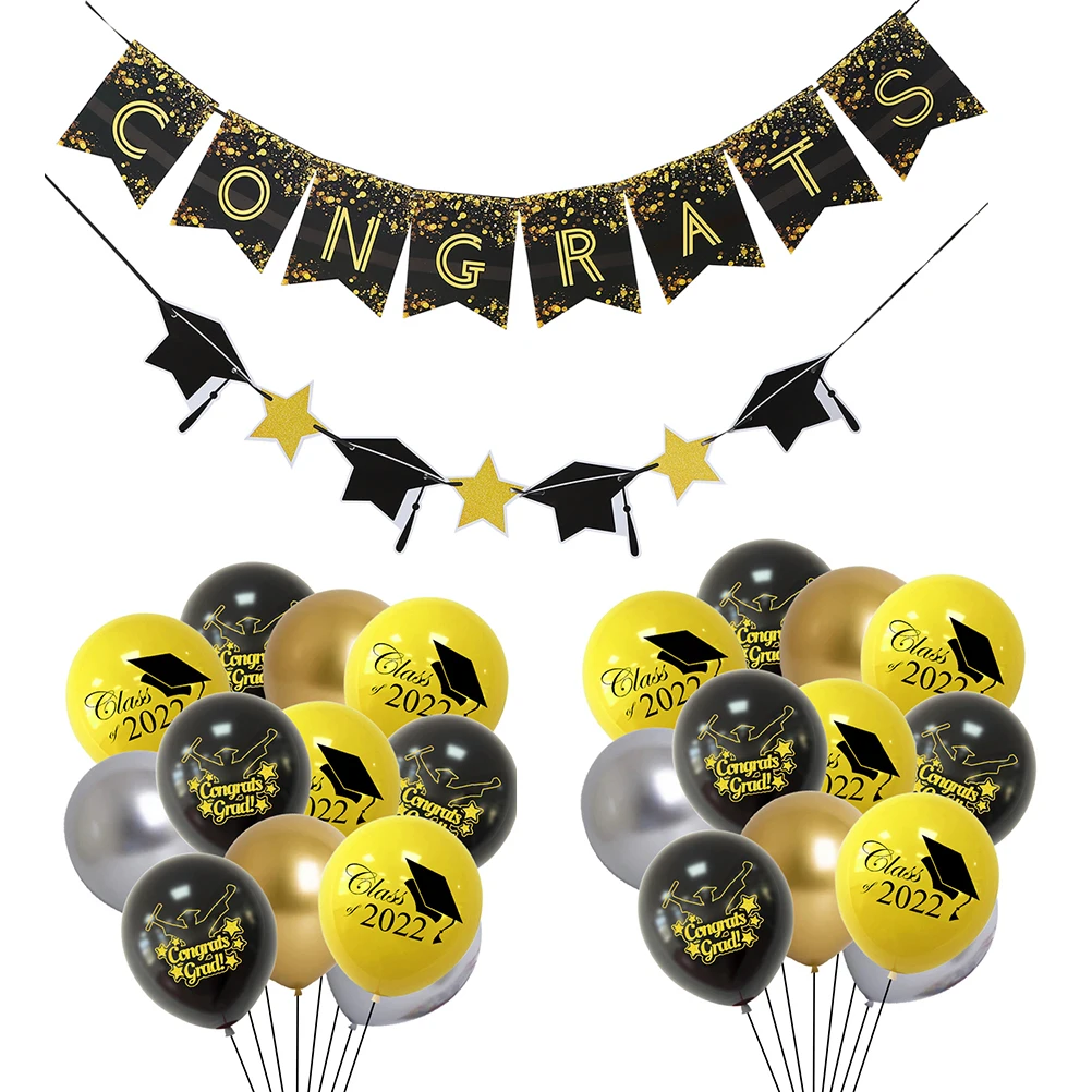 

Graduation Season Balloon Set Decorations Latex Paper Practical Photo Props Background Creative Design Exquisite Details
