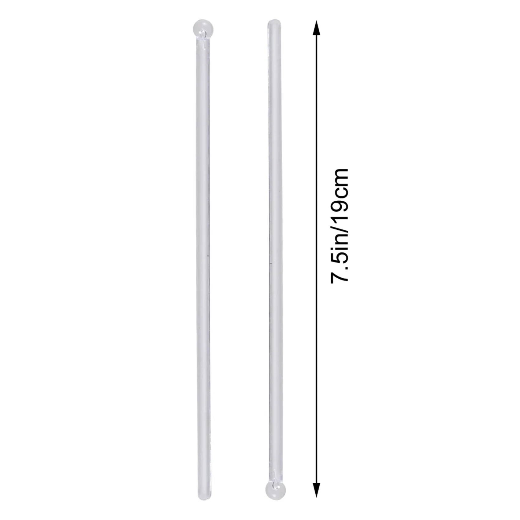 L55A-Transparent Cocktail Drink Bar Muddler Runde Kopf Kunststoff Rühren Mischen Sticks Schöpfkelle Rührer Swizzle Stick