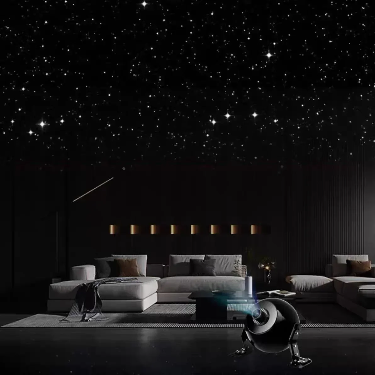 Best Intelligent Voice Control 3D Dynamic Starry Sky Projector Children's Moon Universe Atmosphere Light Bedroom Living Table La