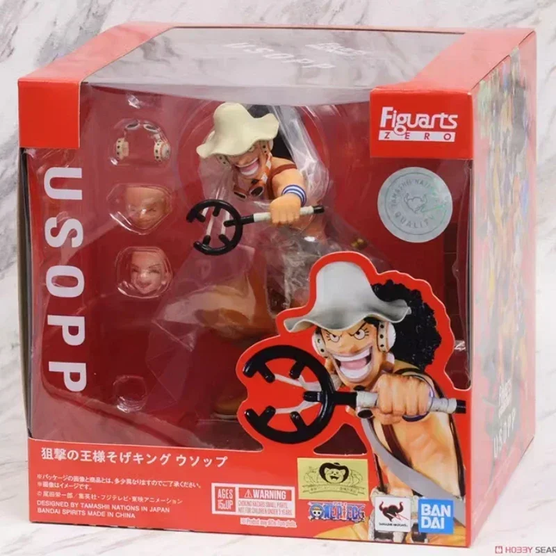 

Original Bandai One Piece 10cm Sniper King Usopp Action Figure Humanoid Gk Statue Hand Do Tabletop Decoration Children Toy Gift