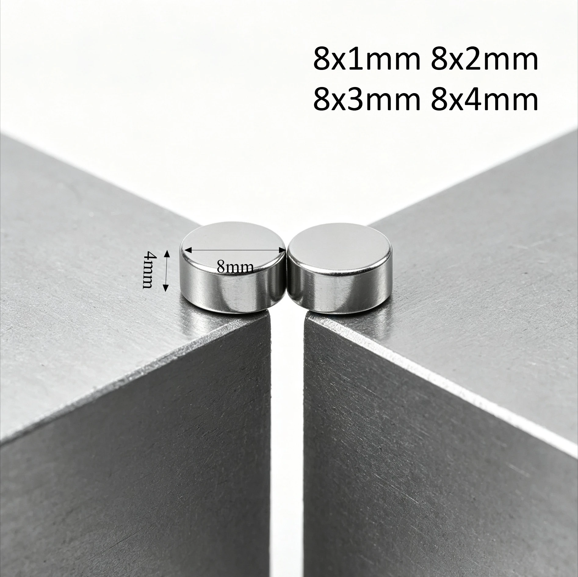8x1mm 8x2mm 8x3mm 8x4mm Round Neodymium Magnets Strong Permanent NdFeB Magnets For Fridge DIY Craft Education