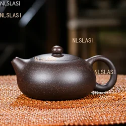 Chinese Yixing Teapot Purple Clay Xishi Pot Handmade Unique Shape Pot Kettle Home Ball Hole Dahongpao Oolong Tea Tea Set 150ml