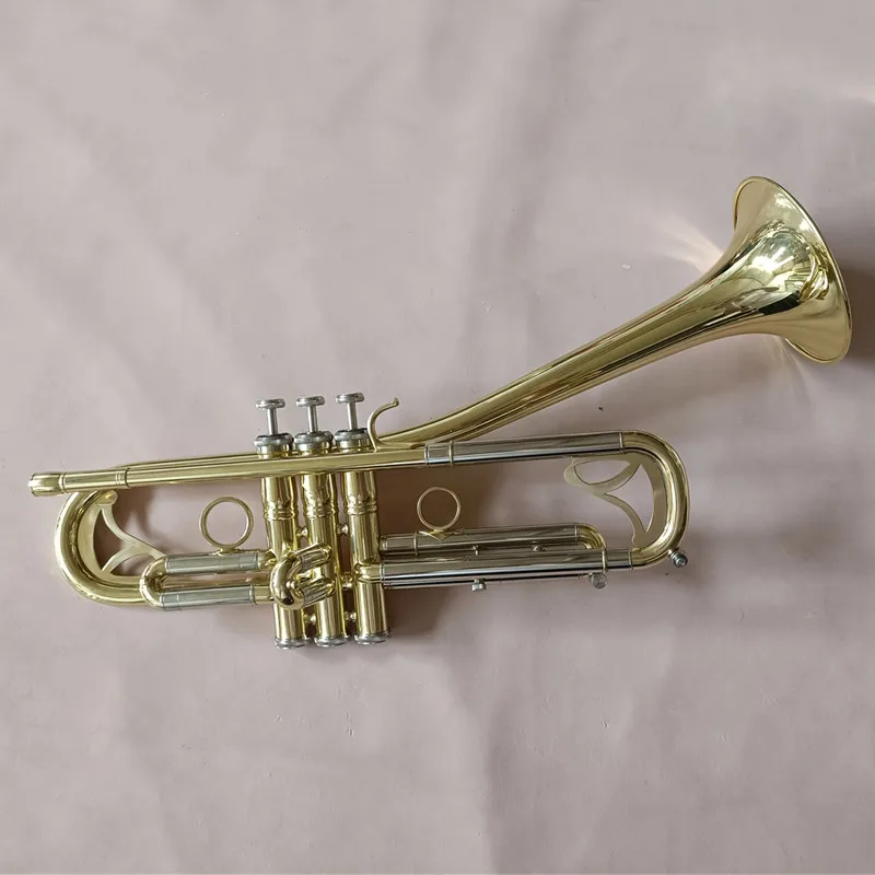 Hot Sell quality Bb Trumpet B Flat Brass Silver Plated Professional Trumpet Musical Instruments with Leather Case