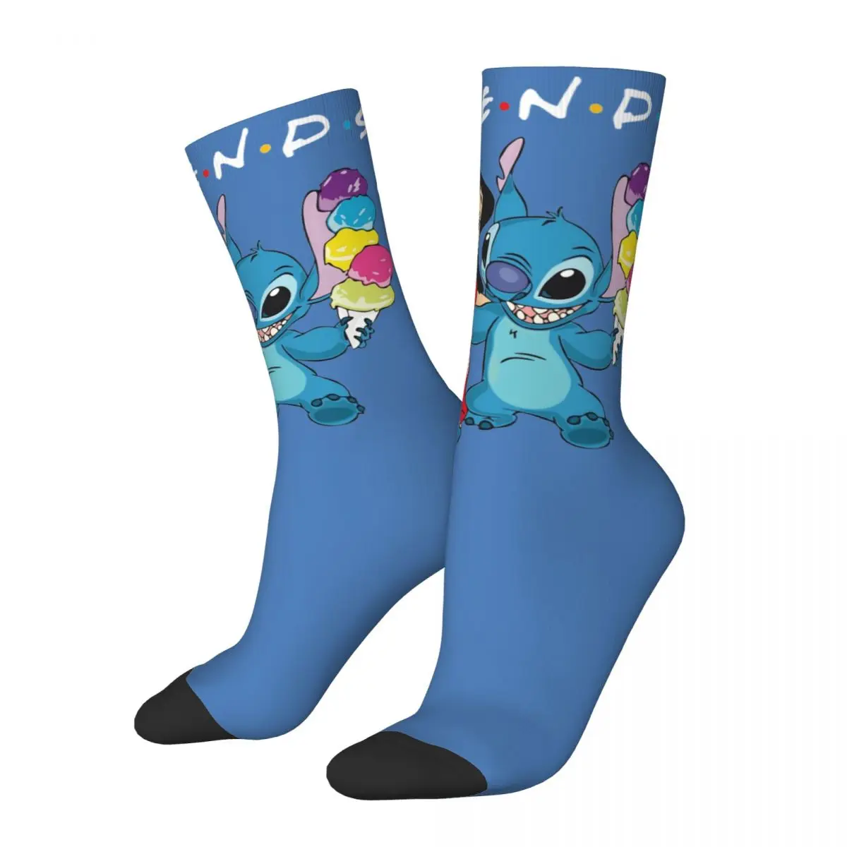 Girl Harajuku Socks Cute Lilo And Stitch Friends Merch Cute Stitch 626 Socks Suit For Spring Autumn Winter