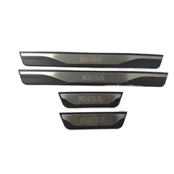 4Pcs/lot For 2017-2019 FORD KUGA ESCAPE Car Accessories Plastic Stainless Steel Auto Door Sill Pedal Scuff Plate Cover