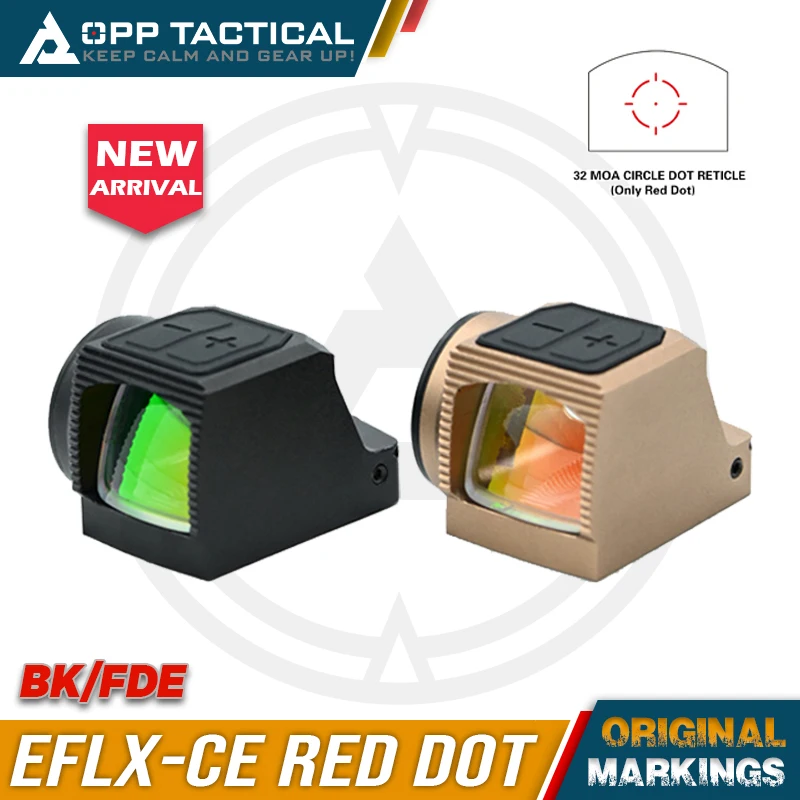 NEW Shake Awake EFLX-CE Mini Enclosed Red Dot Sight 32 MOA CIRCLE DOT Holographic RMSC Footprint w 20mm Rail Mount for Hunting