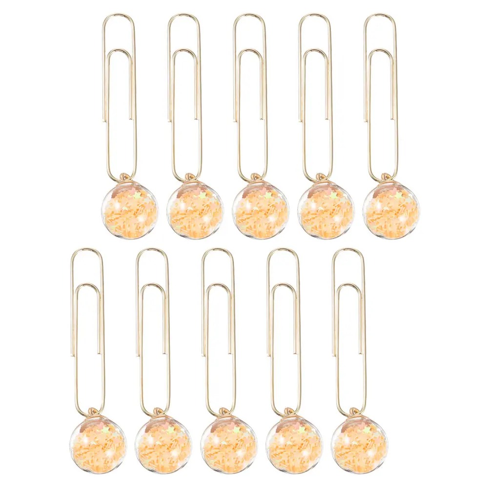 

Creative Metal Paper Clips Adorable Bookmark Lightweight Portable Office Note Files Holding Photo Scrapbooks Notebook Markers