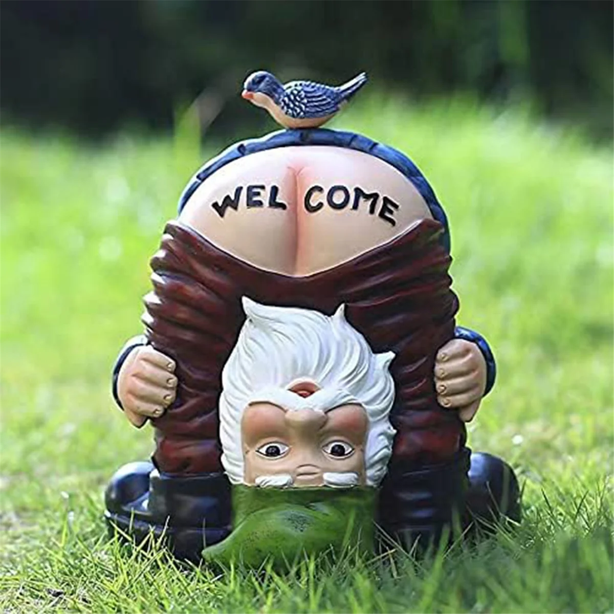 Halloween Gnome Statue - Resin Funny Welcome Figurines for Outdoor Patio,Yard Art Decoration Winter Christmas Gifts