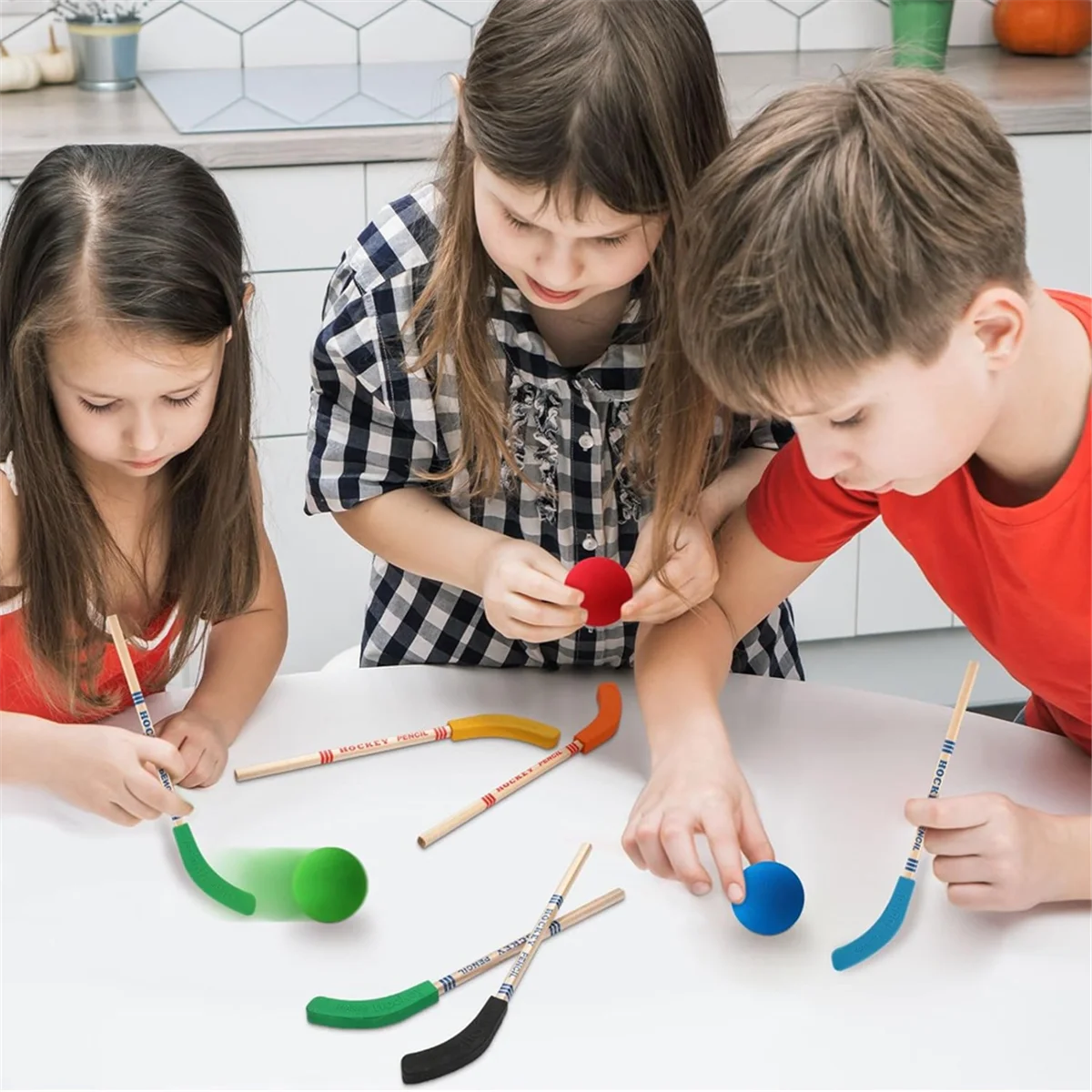 Crayons de hockey avec balle en mousse, faveurs de fête d'anniversaire, récompenses référer A