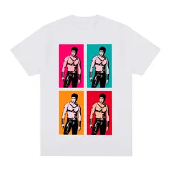 Vdvan-男性と女性のための綿のTシャツ,コスプレ用のイミテーションレザーのTシャツ