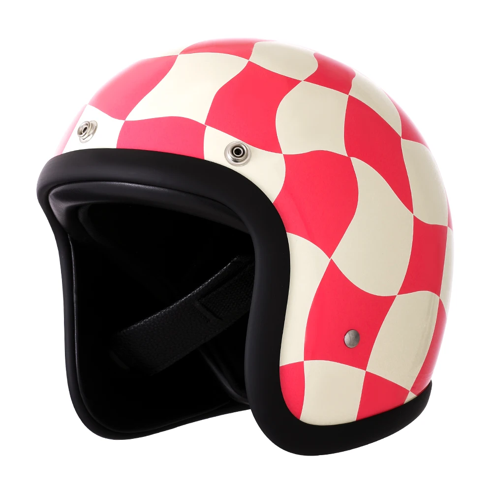 TT&COCASCOS Motorcycle Helmet Fiberglass Lightweight Retro Vintage 3/4 Open Face Motorbike Scooter Helmet DOT ECE Capacetes Kask image 4