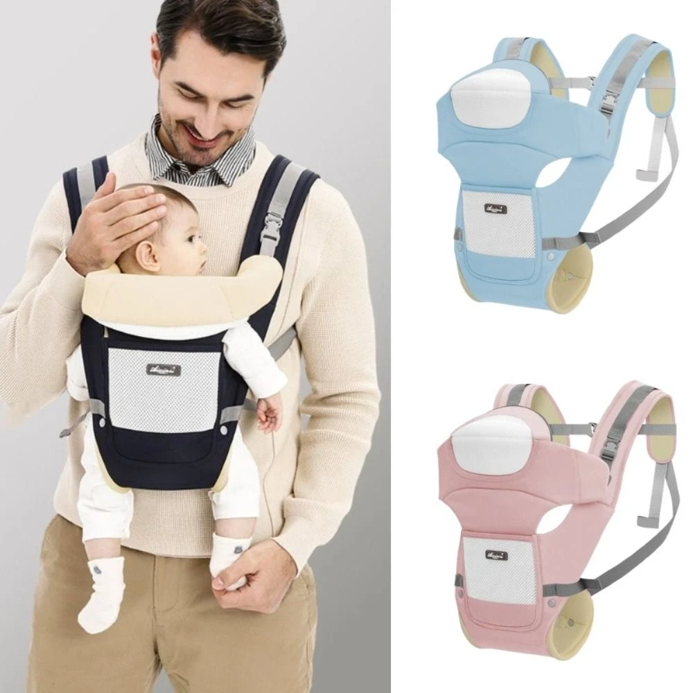 Ergonomic Baby Carrier Backpack Front Facing Head Support Baby Hipseat Carrier Multi-use Breathable Mesh Infant Waist Stool