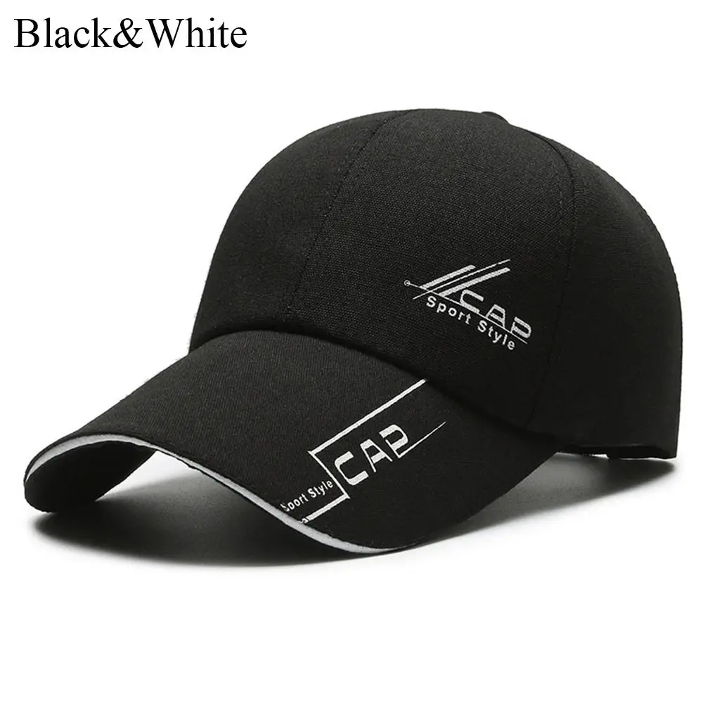 

Fashion Adjustable Baseball Cap Long Brimmed Solid Color Sun Hat Versatile Dad Hat Men Women