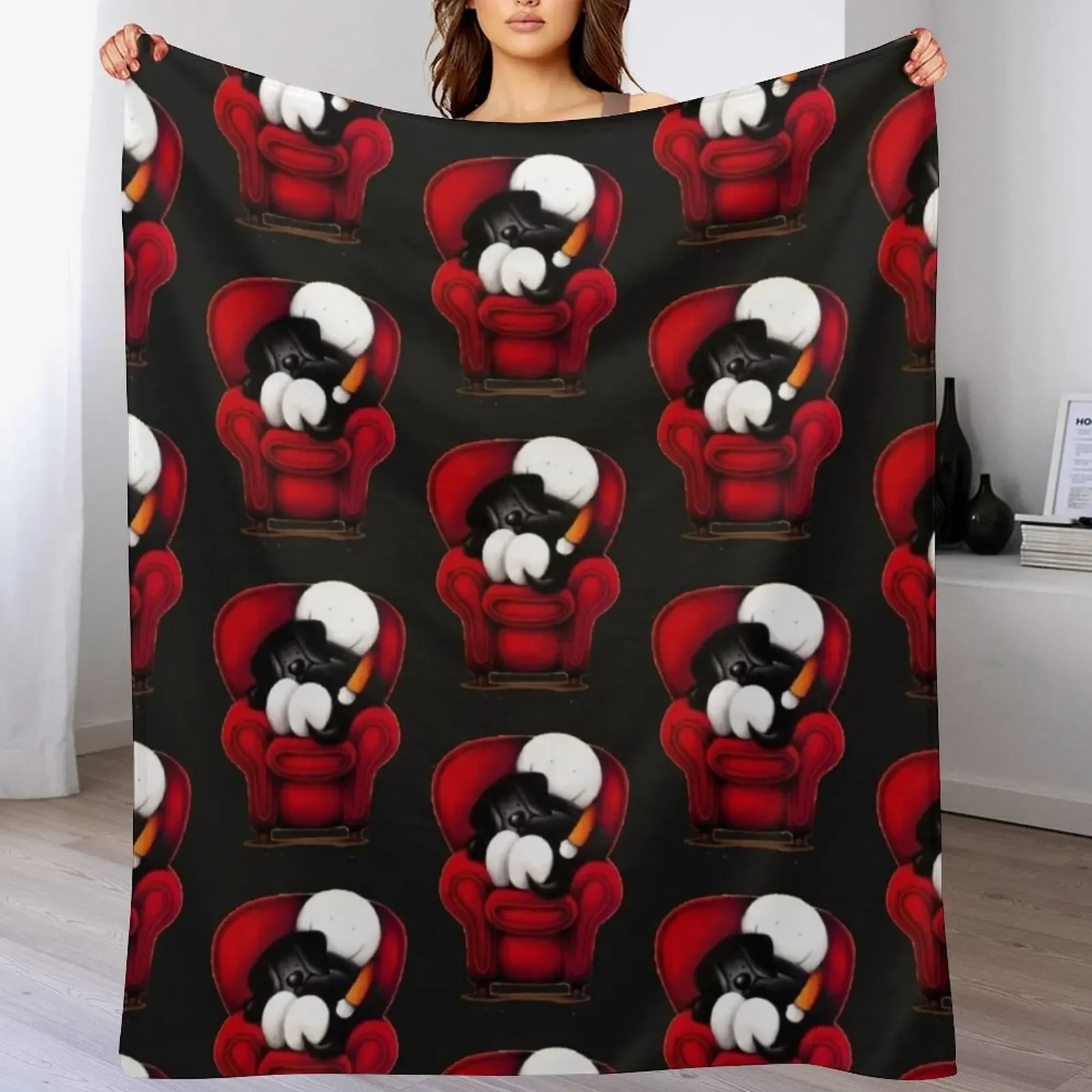 

doug hyde Throw Blanket Single wednesday Hairys Soft Beds Blankets
